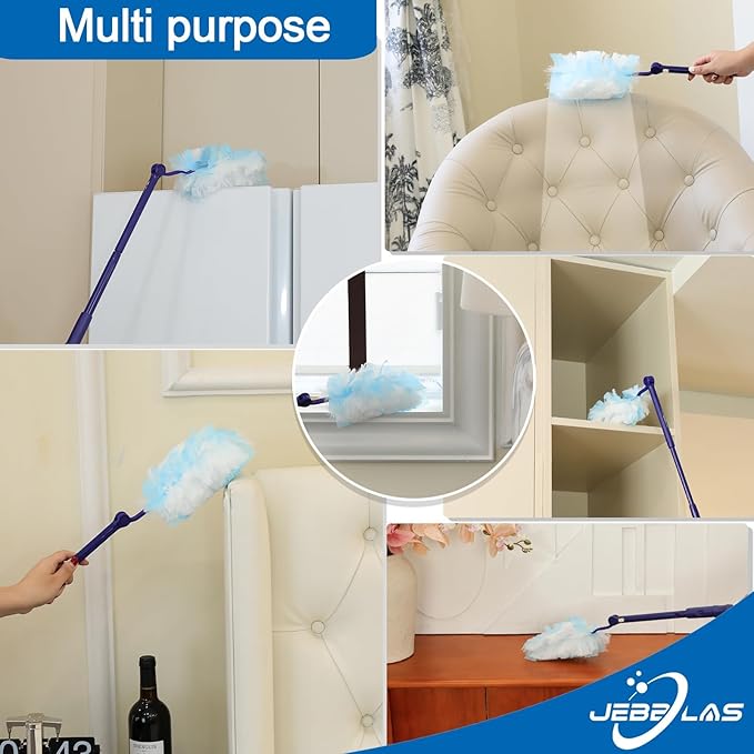 JEBBLAS Disposable Dusters Refills, Heavy Duty Electrostatic Duster Head, Total 30 Count