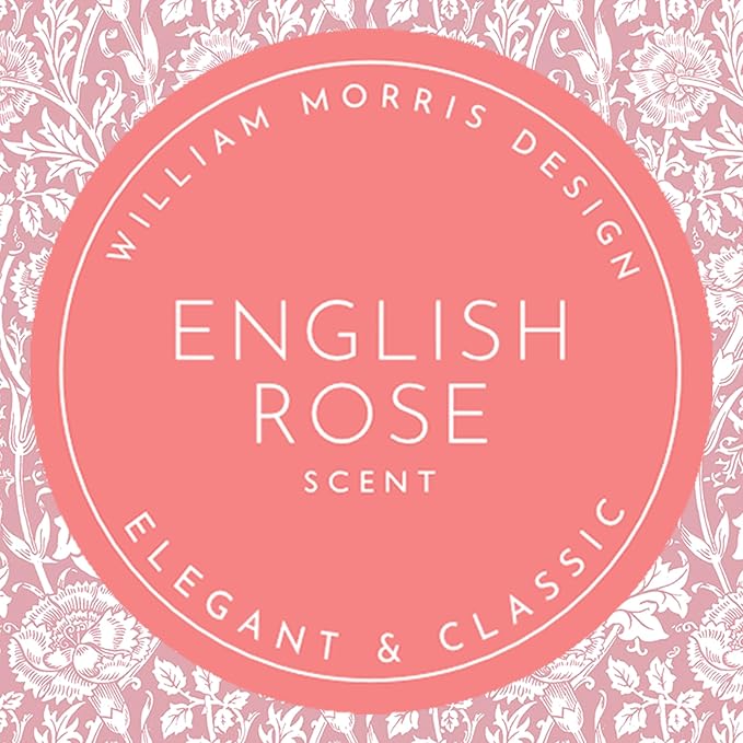 The Master Herbalist Rose Scented Drawer Liners in a Pink William Morris Design. Contains Rose Essential Oil | Pack of 5 Folded Sheets | Contains Essential Oils | Made in The UK.
