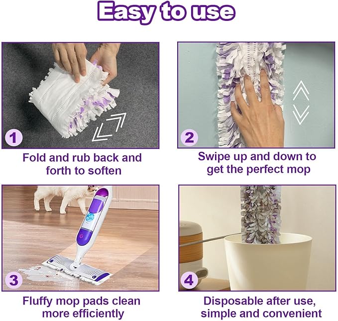 30 Pack Power Mop Mopping Pad Refills for Swiffer PowerMop Multi-Surface Mops, Disposable Replacement Pads Compatible with Swiffer Power Mop for Swiffer Wet Pads Refill