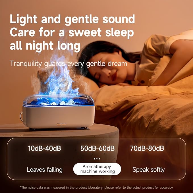 Colorful Flame Essential Oil Diffuser, Mist Humidifier, Aroma Diffuser with Timing Auto-Off 300ml (Black