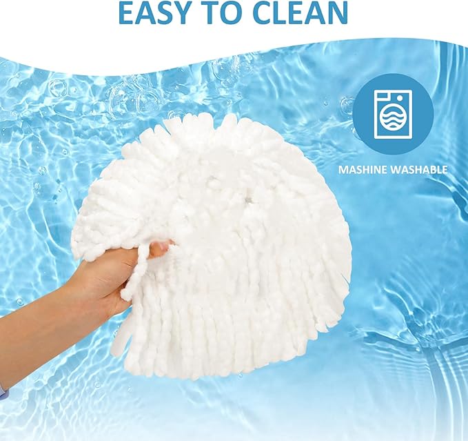 6 Pack Spin Mop Replacement Heads Compatible for Oceda EasyWring 1 Tank Bucket System, Microfiber Mop Replace Head Refills for Hardwood Floor Cleaning (Not for 2 Tank)