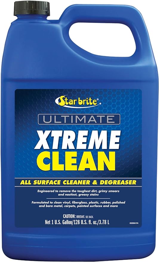 STAR BRITE Ultimate Xtreme Clean - High-Performance All-Surface Cleaner Degreaser, Ideal for Aluminum, Fiberglass, Plastic, Chrome, Stainless, Leather, and Rubber Surfaces