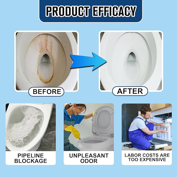 2Pcs Foam Toilet Cleaner, 2025 Upgrade Powerful Toilet Bowl Cleaner, Advanced Home Bathroom Cleaning Solution, Bowl Cleaners for Toilets Squatting Pans, Deep Cleaning