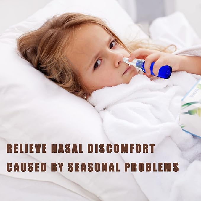 Nasal Spray Bottle Spray Glass Bottles 4Pcs 1oz (30ml) with Press Spray Head Refillable Portable Fine Mist, funnel, dropper,label, empty nose spray glass bottle blue nasal spray bottle