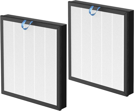 2 Pack Vital 100S Replacement Filter for LEVOIT Vital 100S and Vital 100S-P Air Purifier, 3-in-1 HEPA Filter,Efficiency Activated Carbon for Home Large Room Bedroom, Vital 100S-RF, White