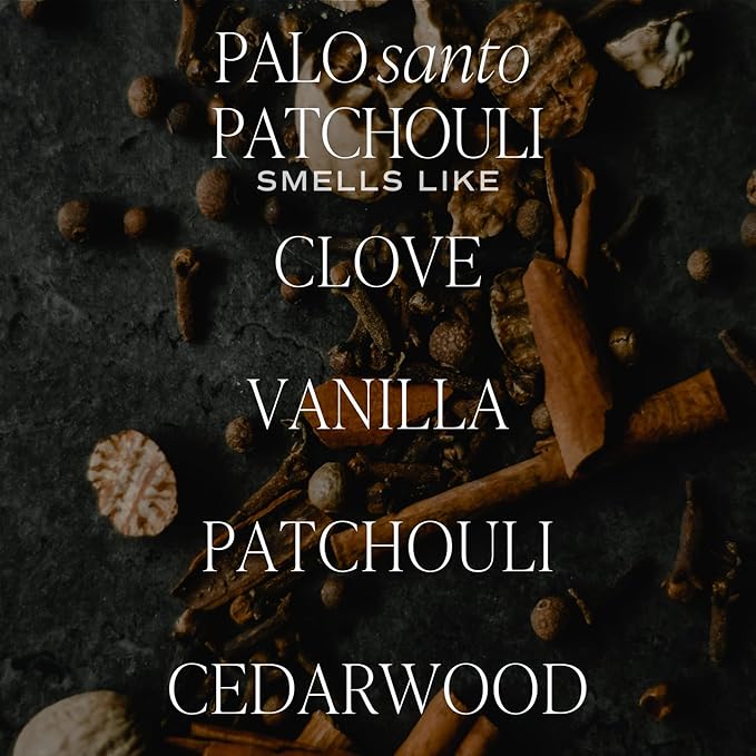 Sweet Water Decor Palo Santo Patchouli Reed Diffuser Set for Home - Clove, Vanilla, Patchouli, Sandalwood Spa Scented Diffusers - Housewarming Gift Lasts 4+ Months, Made in The USA