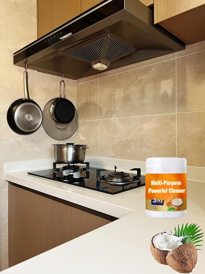 Multi Purpose Powerful Cleaner for kitchen, 3 In 1 Coconut Oil Natural Cleanser, Heavy Kitchen Duty Degreaser, All-Purpose Cleaner Removes Stains on Microwave,Oven & Stove Top (3)