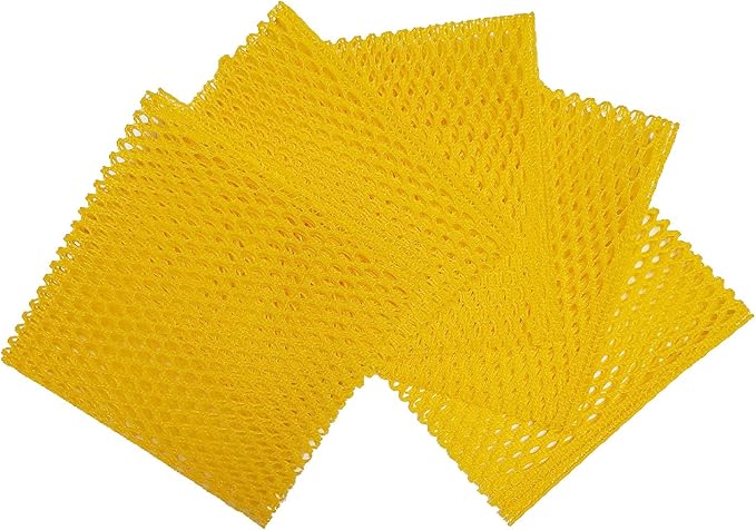 Dish Washing Net Scrubber 10pcs/ Innovative Mesh Cloth, Quick Dry - No More Sponges with Smell / 11.5 by 11.5 inches/Advanced Raw Material-Polypropylene 100% (Pink5 Yellow5)