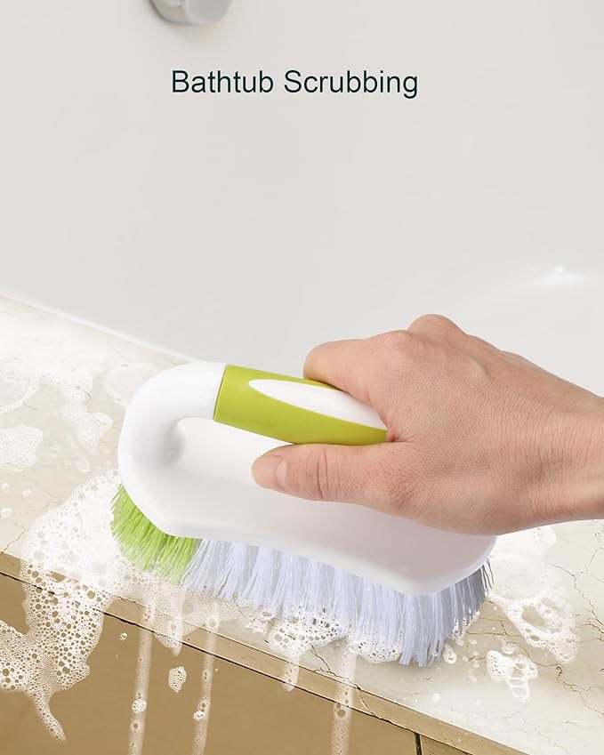 Scrub Brush for Cleaning, Heavy Duty Shower Scrubber with Stiff Bristles for Tub, Sink, Floor, Tile, and Carpet Scrubbing, 20 Pack