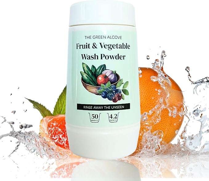 Fruit and Vegetable Wash Powder - Produce Cleaner - Removes Dirt & Residue - 4.2 oz