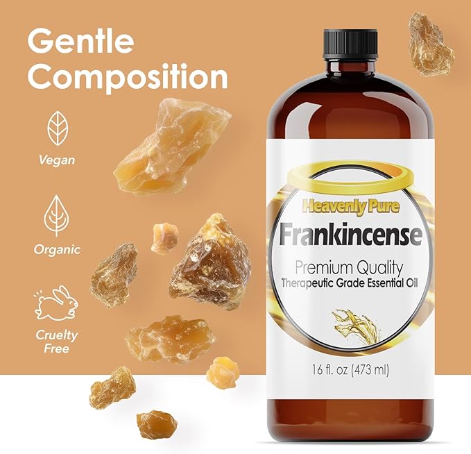Frankincense Essential Oil 16 oz Large Bottle for Massage, Body, Hair, and Skin Care - 473 ml