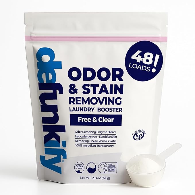 Odor & Stain Removing Color Safe Enzyme Laundry Booster Detergent Additive. Natural, Sensitive Skin PROVENSAFE Washing Soda Powder, 48 Loads