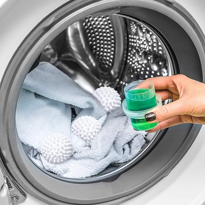 6 Pieces Laundry Will Drying Balls Reusable Replace Laundry Drying Fabric Softener and Saves, Reusable Washing Machine Cleaning Soften Clothes Wash Ball (White)