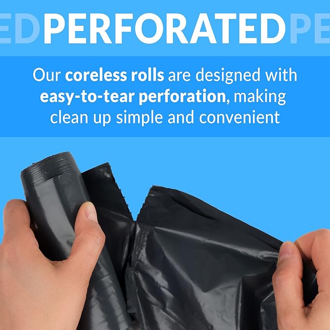 Reli. SuperValue 33 Gallon Trash Bags | 125 Count | Made in USA | Heavy Duty | Black Multi-Use Garbage Bags