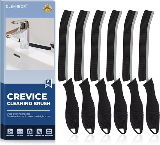 Crevice Cleaning Brushes, Cleaner Scrub Brush Tool for Hard to Reach Tight Space, Home Essentials, Cleaning Supplies for Shower, Bathroom, Kitchen, Toilet, Window