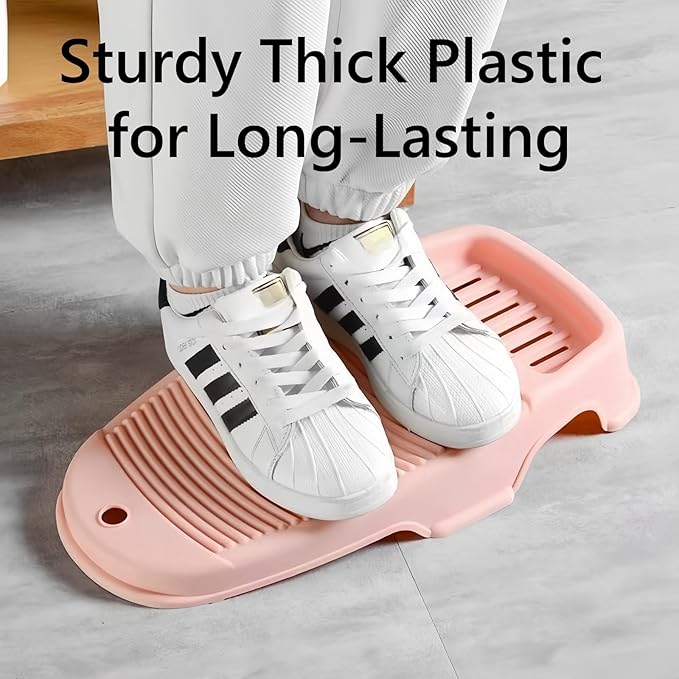 2 Pack Washboard for Hand Washing Clothes, New Updated Wash Boards Set with Soap Holder and Non-slip Base, 2 Sizes Lightweight Washboard for Kitchen Sink, Countertop, Bathtubs (Pink)