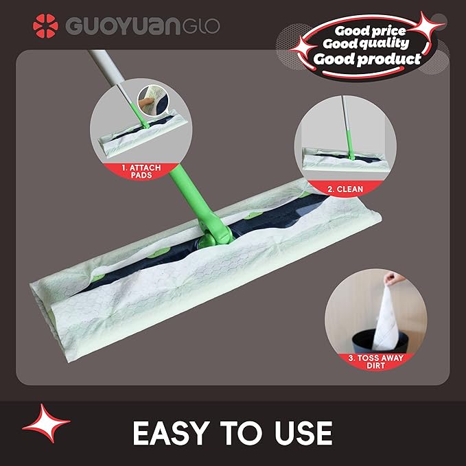 XL Dry Sweeping Cloths Compatible with XL Flat Mop X Large Disposable Mop Cloth for Floor Mopping and Cleaning,9.84x17.32 inch,120 Counts