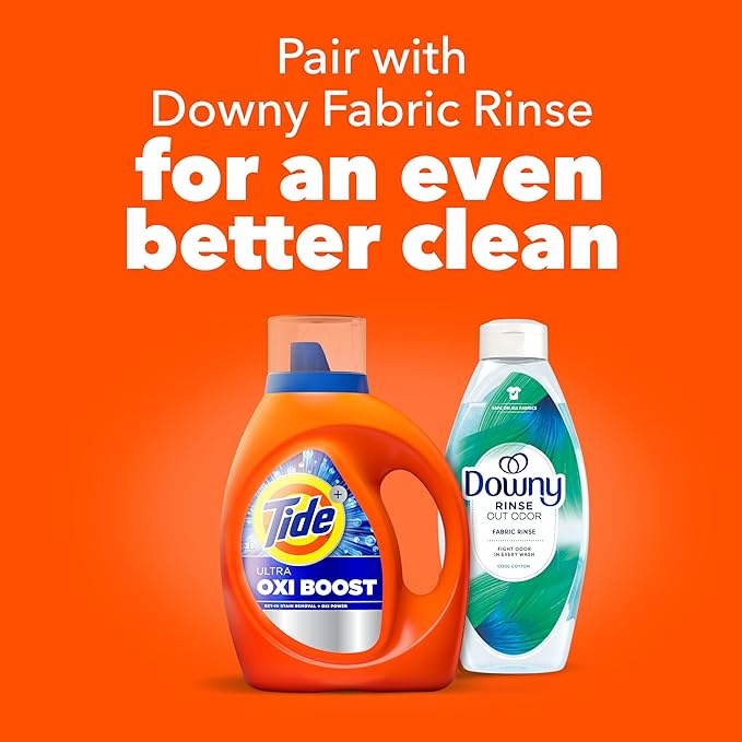 Tide Ultra Oxi Boost Liquid Laundry Detergent, 132 fl oz, 94 Loads, Advanced Stain Remover, Laundry Detergent Liquid with Extra Oxi Power (Packaging May Vary)