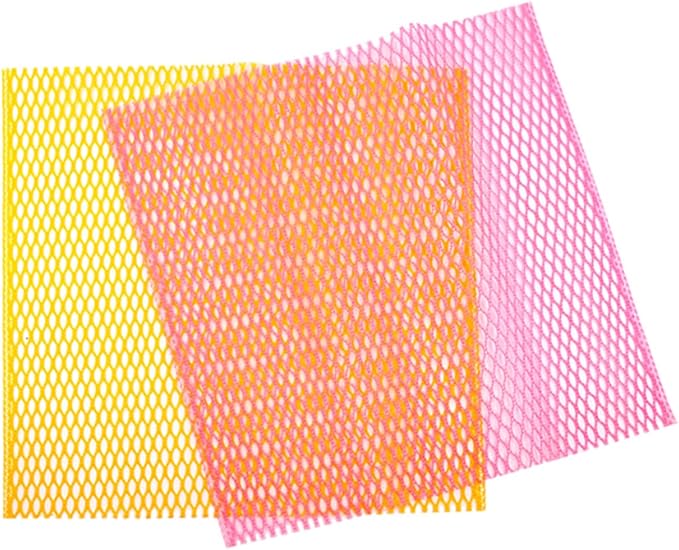 Dish Washing Net Scrubber 10pcs/ Innovative Mesh Cloth, Quick Dry - No More Sponges with Smell / 11.5 by 11.5 inches/Advanced Raw Material-Polypropylene 100% (Pink5 Yellow5)