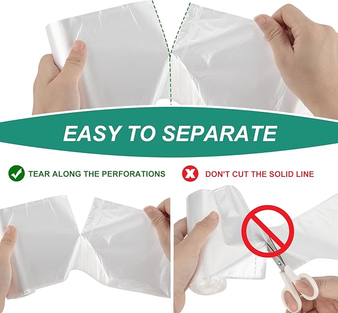 Magesh 4 Gallon Trash Bag Strong, Leakage-Free, Small Garbage Bags Unscented Thick for Bathroom, Office, Kitchen Small Trash Can, 15L, 1000 Bags, Clear
