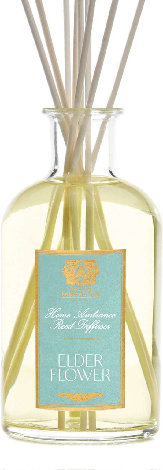 Antica Farmacista Home Ambiance Diffuser - Long-Lasting Reed Scent Diffuser - Luxury Room Freshener Gift - Elderflower, 16.9 fl oz