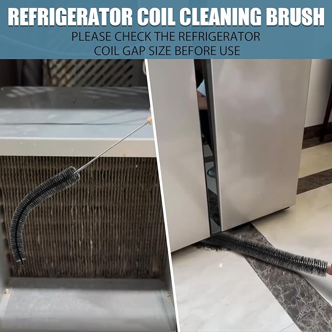 2 Pcs Dryer Lint Cleaner Kit,Washing Machine Brush Dryer Vent Cleaning Kit, Dryer Cleaner Vent Brush Set with Long Flexible Vacuum Brush and Lint Brush for Cleaning Vent Trap & Refrigerator Coil