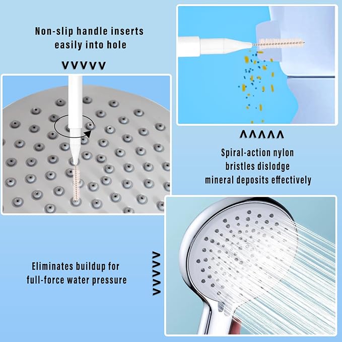 35 Pcs Shower Head Cleaner Tool Multi-Size, Shower Head Cleaning Brushes for Small Hole Nozzle, Showerhead Cleaner Picks Unclogger for Household Bathroom | Multi-Color Set