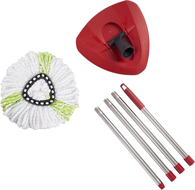 Matthew Cleaning 3Pack Green Microfiber Spin Mop Replacement Head Compatible with EasyWring Spin Mop Replace Head-EasyWring High Absorbency,Machine Washable,Microfiber Spin Mop Refills