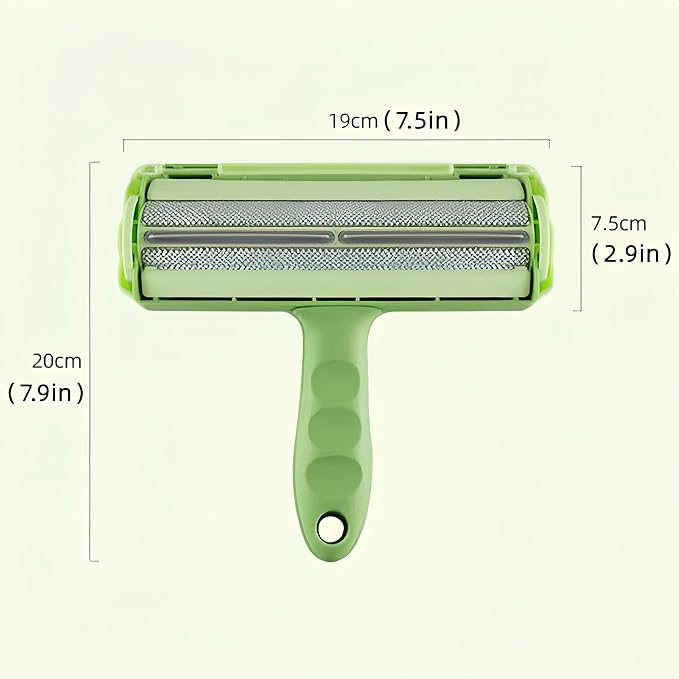 BoBow Roller Pet Hair Remover, Reusable Lint Roller Cat & Dog Hair Remover for Furniture, Couch, Carpet, Clothing and Bedding - Portable Multi-Surface Fur Removal Tool Green