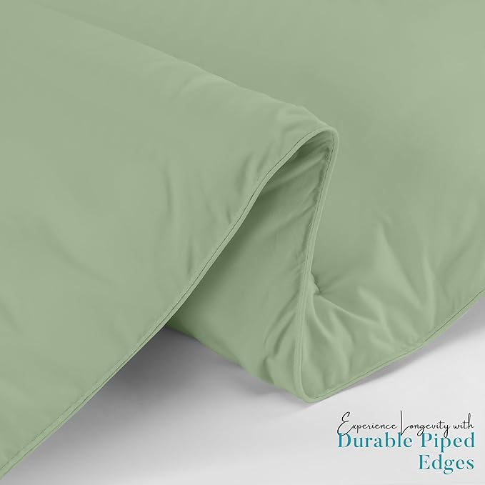 Utopia Bedding Comforter Duvet Insert, Quilted Comforter with Corner Tabs, Box Stitched Down Alternative Comforters King Size (Sage Green)