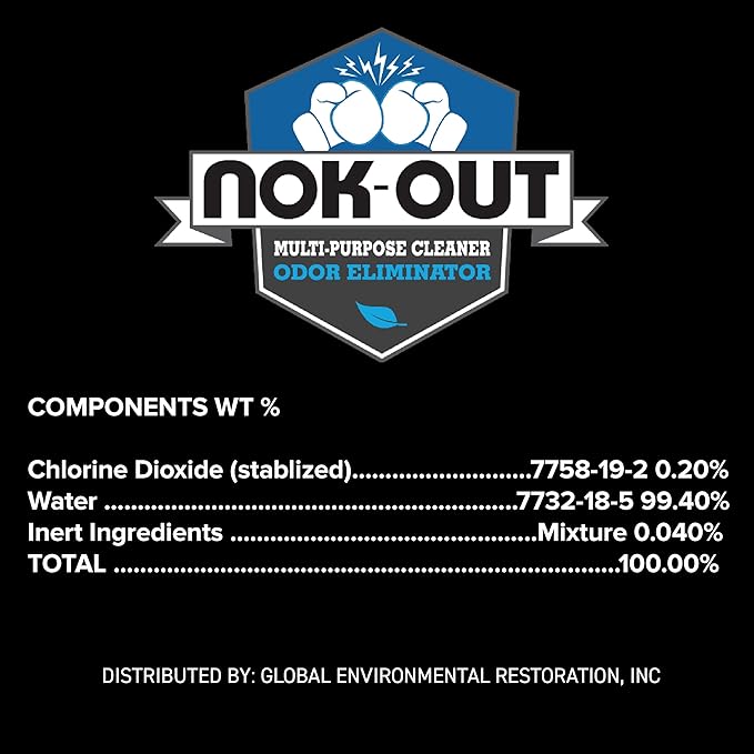 NOK OUT Odor Remover, Pet Deodorizer and Cleaning Spray, Made in the USA, 16 Fluid Ounce Spray, 4-Pack