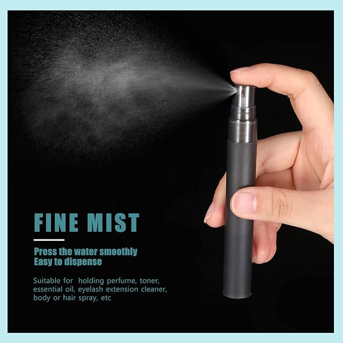 Remerry 500 Pcs 10 ml Perfume Spray Bottles Plastic Travel Refillable Mini Bottles for Women Small Fine Mist Sprayers Portable Frosted Perfume Sprayers Empty Atomizer for Essential Oil
