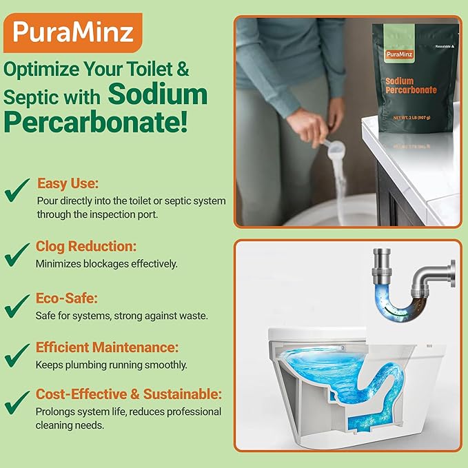 Sodium Percarbonate - 5 Pound - Premium Oxygen Bleach Powder - Solid Hydrogen Peroxide - Multipurpose Cleaner - Color Safe Laundry Stain Removal, Dishwasher, Deodorizer - Industrial Grade Strength