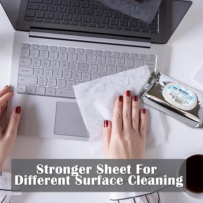 WBM Care Cleaning Wipes, Thick & Strong for Easy Cleaning, Flip Top Dispenser, Unscented and Convenient, For all Types of Surfaces, Wet Wipes, 50 Sheets (Pack of 3) (8251A-3PCS)