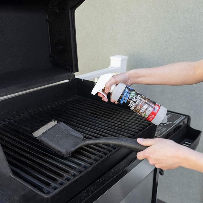 Absolutely Clean AMAZING Grill Cleaner Spray! - Professional Strength, Natural Enzyme Formula - Fast Acting, Fume Free - USA Made (16oz Spray Bottle 2 Pack)