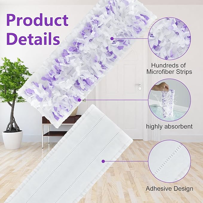 Power Mop Refills for Power Mop Multi-Surface Mop，Power Mop Pads for PowerMop Wood Mop,Compatible with Power Mop，Power Mop Pads Refills for Floor Cleaning,36 Count