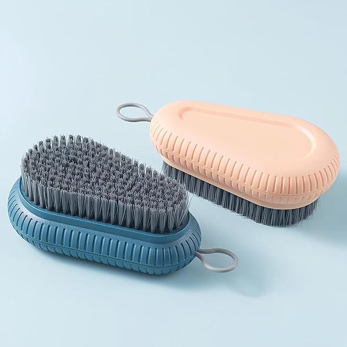Laundry Brush,Scrub Brush,Easy to Grip Household Cleaning Brushes,Quality Soft Laundry Clothes Shoes Scrubbing Brush (Pink)