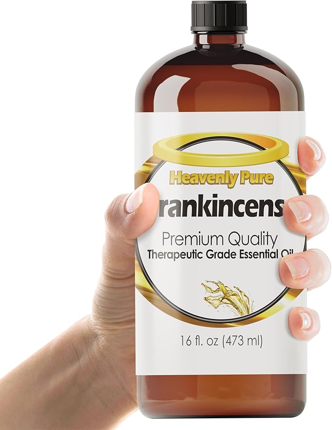 Frankincense Essential Oil 16 oz Large Bottle for Massage, Body, Hair, and Skin Care - 473 ml