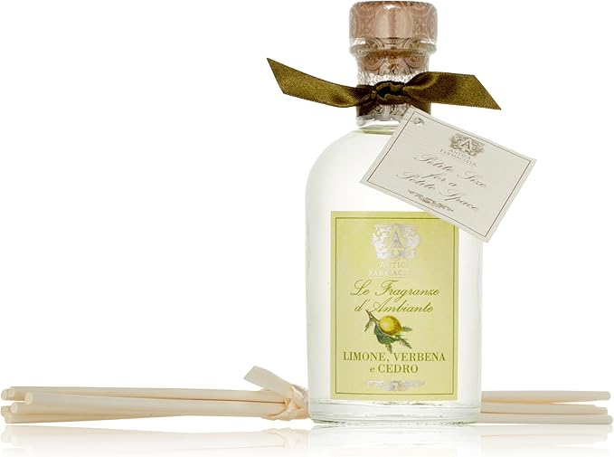 Antica Farmacista Home Ambiance Diffuser - Long-Lasting Reed Scent Diffuser - Luxury Room Freshener Gift - Lemon, Verbena & Cedar, 3.4 fl oz