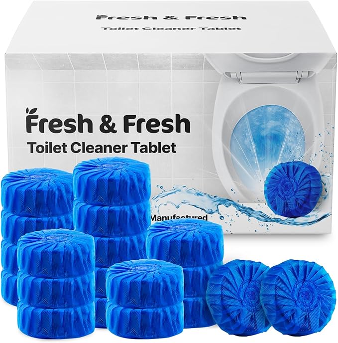Disposable Toilet Bowl Cleaners(25 Tablets) Odor Eliminator, Fresh Scent, Multipurpose Residential and commercial Toilet Cleaners 2-3 week Lasting Toilet Bowl Cleaner