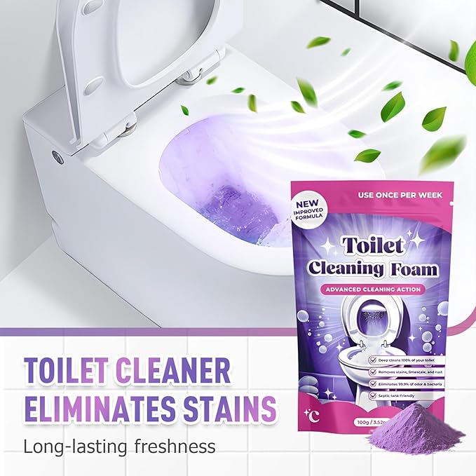 Toilet Cleaner, 2025 New Toilet Bowl Cleaner Toilets Cleane, Toilet Bowl Cleaners, Powerful Foaming Toilets Bowls Cleaner, Self Activating Miracle Powder for Toilet Bowl cleaning (3)