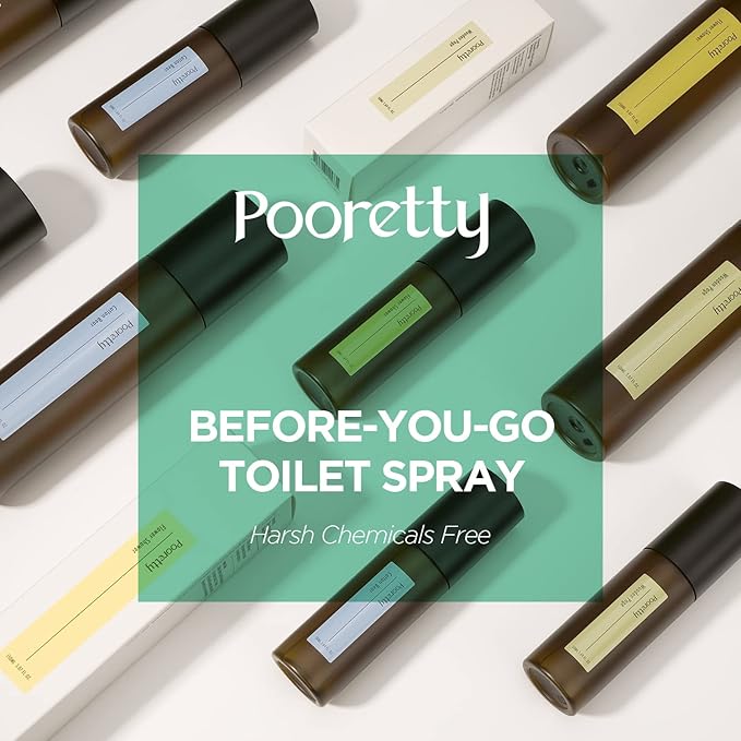 Pre-Poop Aromatic Bathroom Toilet Spray, Potty Deodorizer, Neutralize Bad Odors (5.07 fl.oz.) - Soft Cotton & Baby Powder Scent