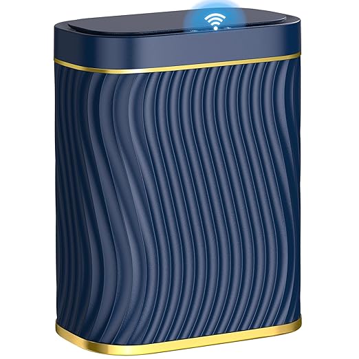 Bathroom Trash can with Automatic Touchless Lid, 2.6 Gallon Motion Sensor Small Garbage Can, Slim Waterproof Smart Trash Bin for Bedroom, Office, Living Room