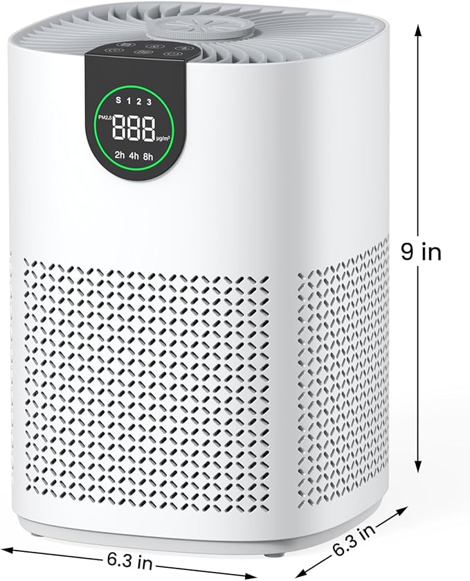 VEWIOR 2 Pack Air Purifiers for Home, Air Purifiers for Bedroom Large Room up to 1200 sq.ft with H13 HEPA Washable Filter, Aromatherapy, PM2.5 Display, Sleep Mode, Auto Mode for Dust, Smoke, Pets Hair