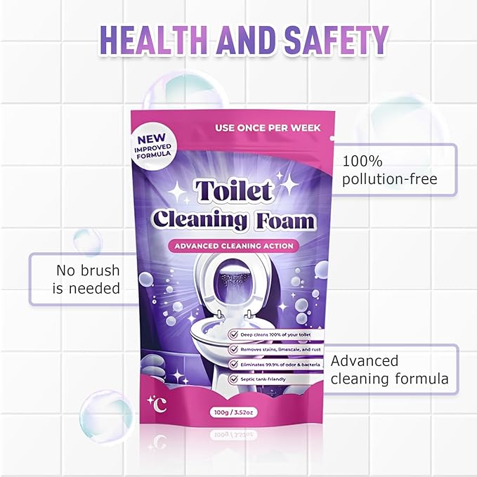 Toilet Cleaner, 2025 New Toilet Bowl Cleaner Toilets Cleane, Toilet Bowl Cleaners, Powerful Foaming Toilets Bowls Cleaner, Self Activating Miracle Powder for Toilet Bowl cleaning (3)