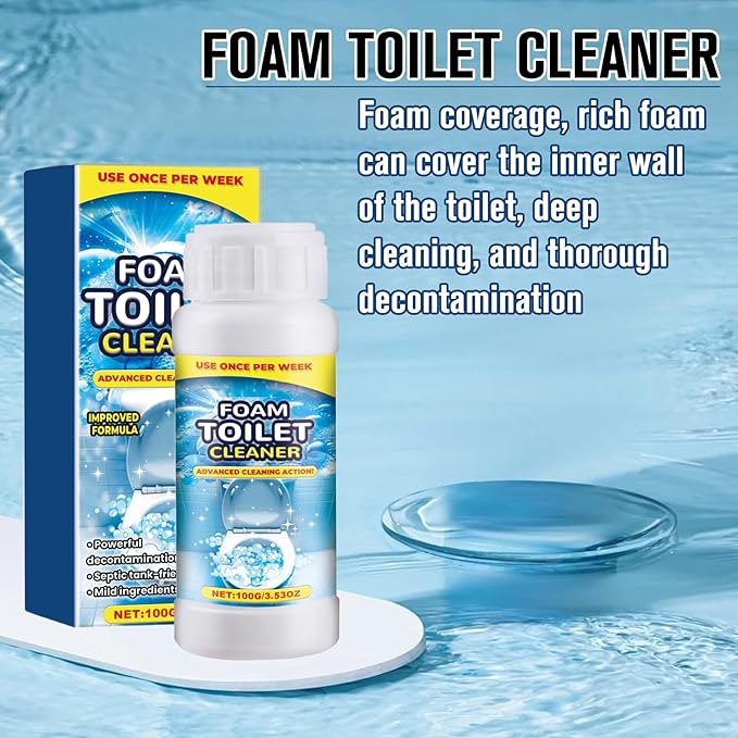 2Pcs Foam Toilet Cleaner, 2025 Upgrade Powerful Toilet Bowl Cleaner, Advanced Home Bathroom Cleaning Solution, Bowl Cleaners for Toilets Squatting Pans, Deep Cleaning