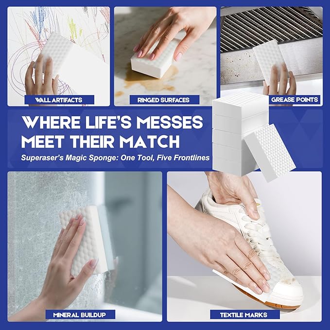 Tex-10 Scrub Melamine Sponges, Heavy Duty No Scratches