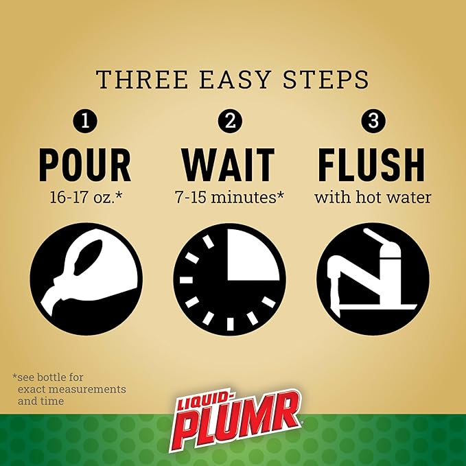 Liquid-Plumr Pro-Strength Hair Eliminator Gel Clog Remover, Hair Clog Remover and Drain Opener, Safe for All Septic Systems and Pipes, 16 fl. oz. Bottle