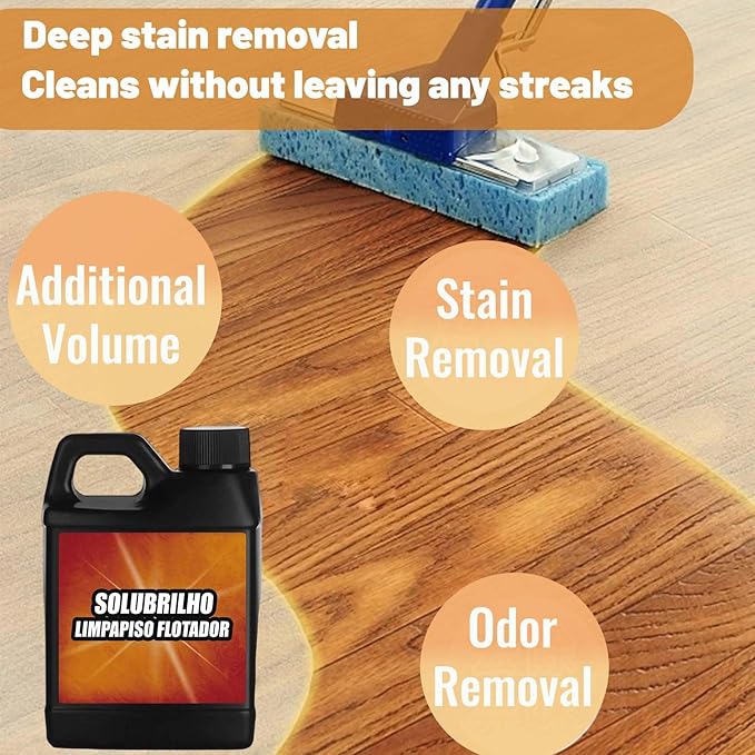 Tile Cleaner, Original Floor Cleaner, Heavy Limpa Pisos, Deep Cleaning Multipurpose Powerful Stain Removing Liquid for Floors, Bathroom Shower, Kitchen (1, 2 PCS)