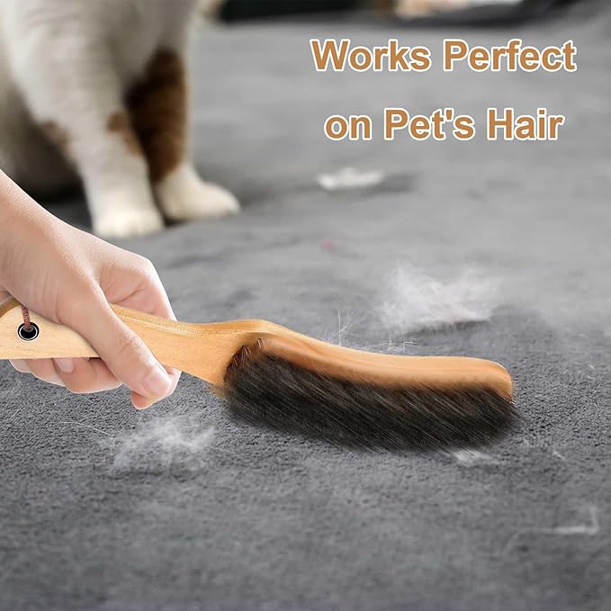 Felt Hat Brush,Felt Hat Cleaner Horse Hair Cowboy Hat Brush Cleaning Kit Hat Brush,Cowboy Hat Cleaner Easily Removes Dust Fuzz and Lint for Shoes Hats,Clothes,Baseball Caps (2)